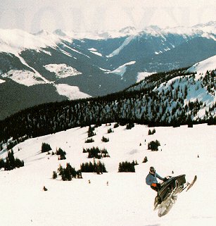 Popping a winter wheelie.