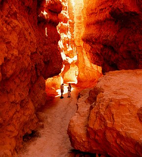 Anasazi day-trippers cool off in Bryce Canyon.
