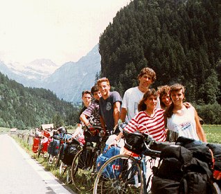 Hostellers enjoy a stop in Switzerland.