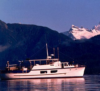 The Heron in dramatic Alaskan landscape.