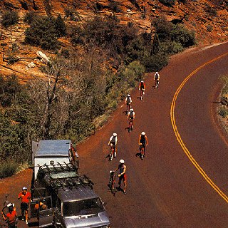 Cycling near Bryce Canyon.