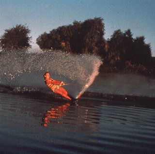 Waterskiing in the Delta.