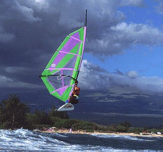 A dramatic windsurfing moment.