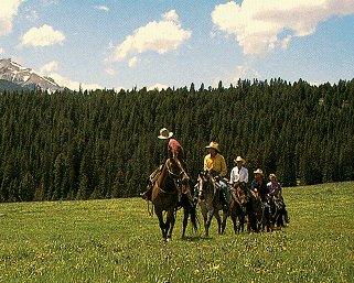 Ride the trail at Lone Mountain Ranch.