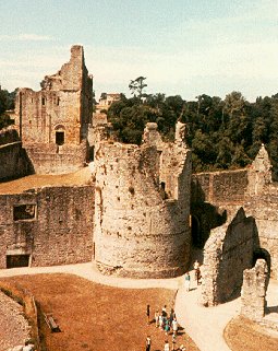 Exploring Chepstow Castle in England.