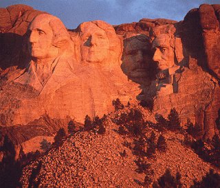 Mount Rushmore in South Dakota.