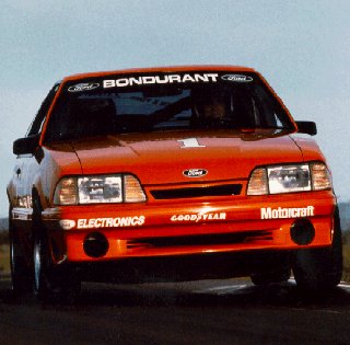 A driver pushes his limits in a Bondurant Mustang.