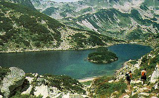 A glacial lake in the Pirin Mountains.